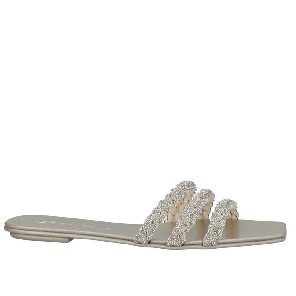 Santoni Swarovski Crystal Sandals 37.5 - Picture 3 of 8